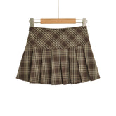 Mini Skirts For Woman Korean Red Plaid Skirts Y2k Clothes Cute Short Skirts Harajuku Vintage Pleated Skirts Preppy